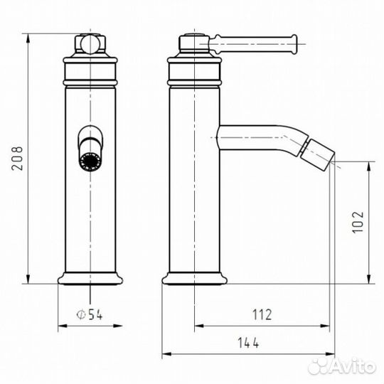 Смеситель для биде Migliore Ermitage Mini 31422 хром