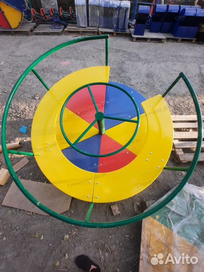 Уличная карусель, горка, балансир G3380