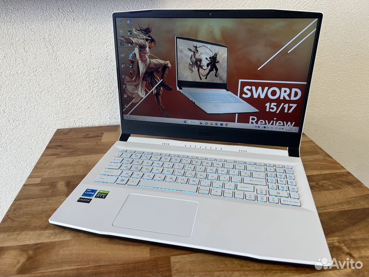 Новый MSI Sword 16 ядер i5-12500H RTX 3060 IPS 144