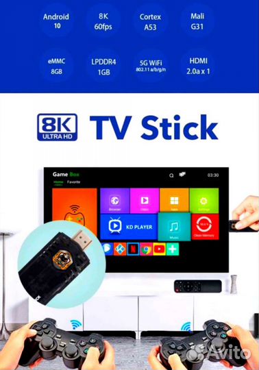 Игровая приставка+смарт тв(2в1) Новая в упаковке