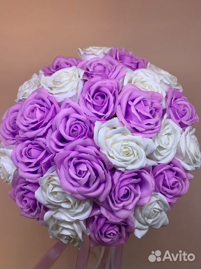 Розы из мыльных роз