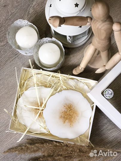 Блюдо и подстаканники из эпоксидной смолы