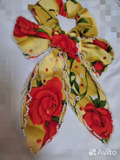 Бант Резинка в стиле D&G Шёлк(шифон)