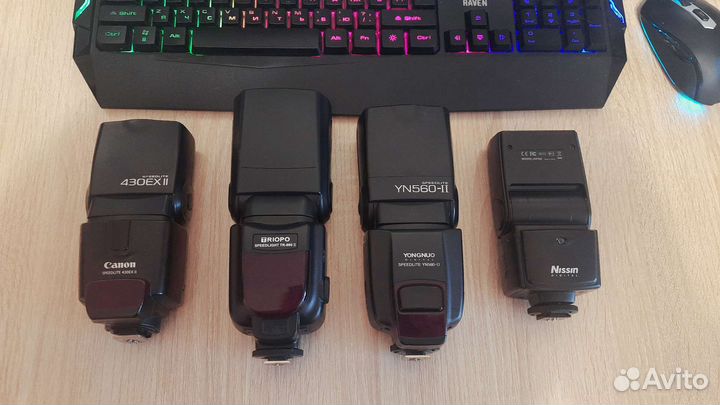 Вспышка Canon 430 EX II, YN560-II, Nissin Di 466