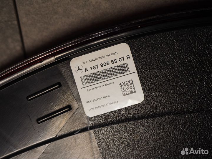 Фонарь правый Mercedes GLE Coupe C167