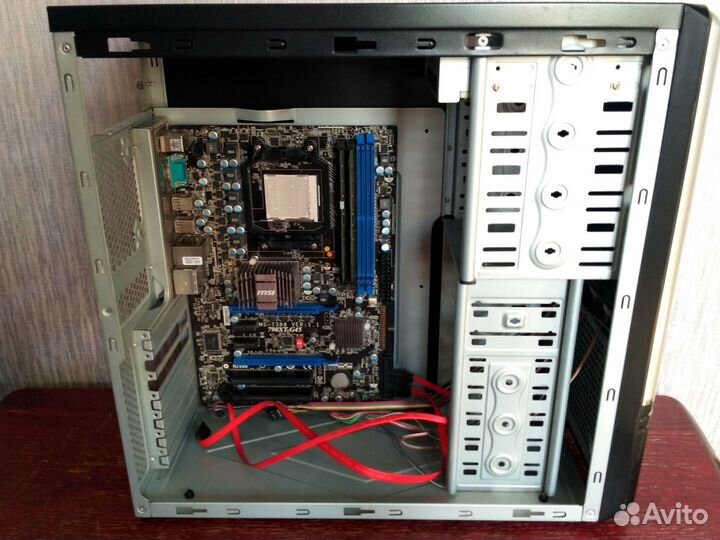 Материнская плата, корпус для пк + 4гб озу