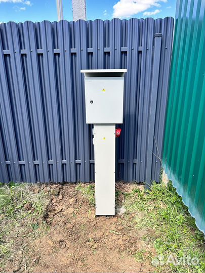 Трубостойка. Подключение электричества