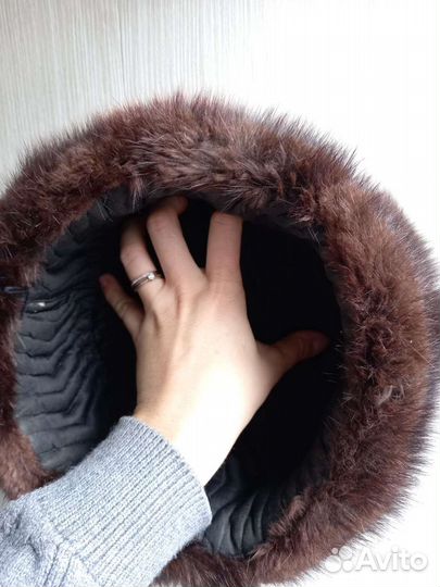 Норковая шапка мужская ушанка