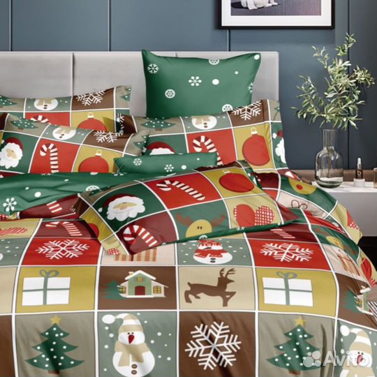 Новогодний комплект «Пано», Твил сатин 100хлопок