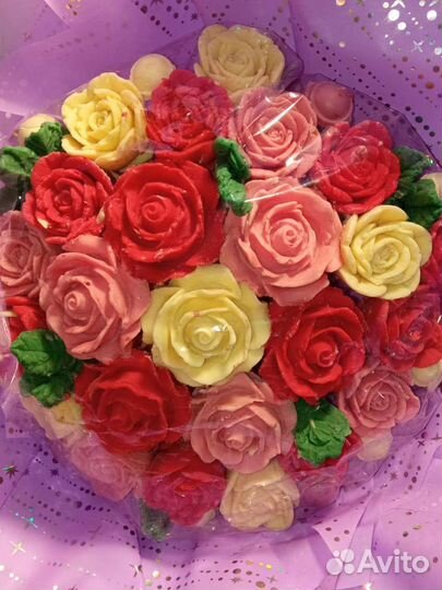 Букеты из шоколадных цветов