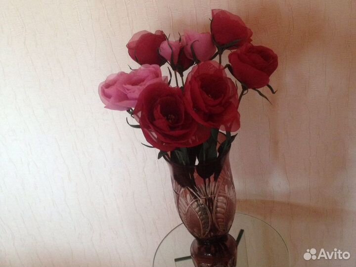 Эустомы ручной работы из капрона