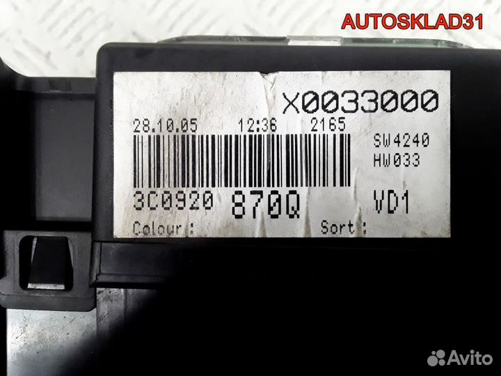 Панель приборов Volkswagen Passat B6 3C0920870Q