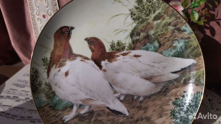 Коллекционная Тарелка Куропатки Фарфор Англия