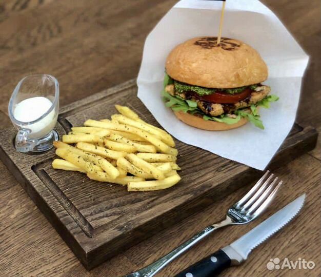 Доска для подачи дуб, разделочная кухонная доска