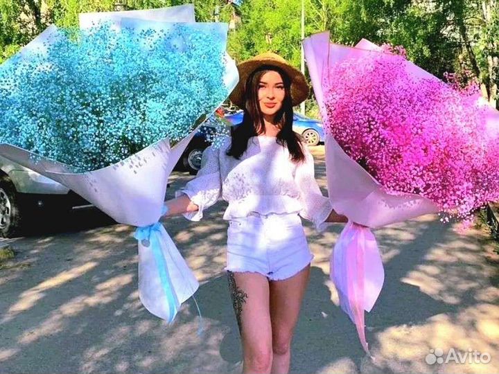 Гипсофила, букет из гипсофил, доставка цветов