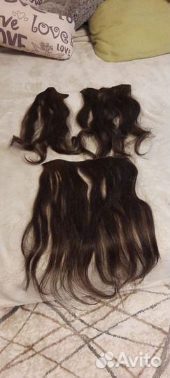 Волосы натуральные на заколках