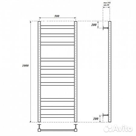 Полотенцесушитель водяной Point PN83150 П10 500x1