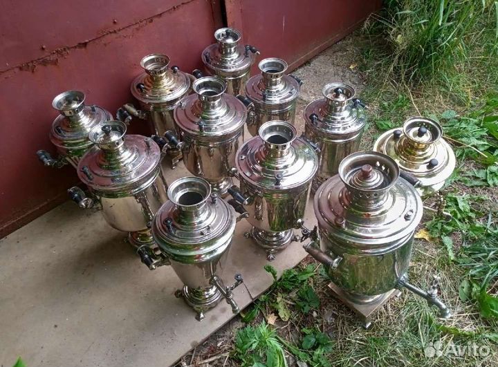 Самовар 3, 4, 5, 6, 7, 8, 9, 10 л с съем трубой от
