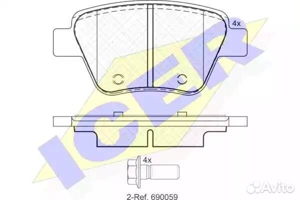 Колодки задние AD VW seat skoda PA 03-больше чем06