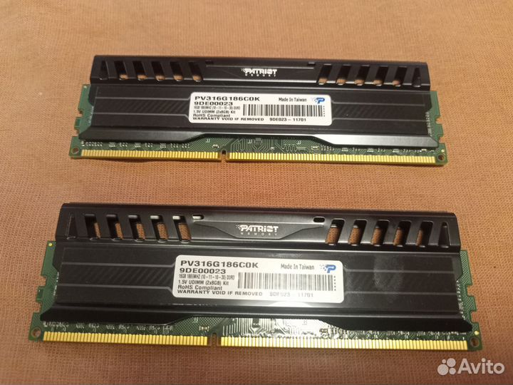 Оперативная память Patriot Viper DDR3 2х8Гб