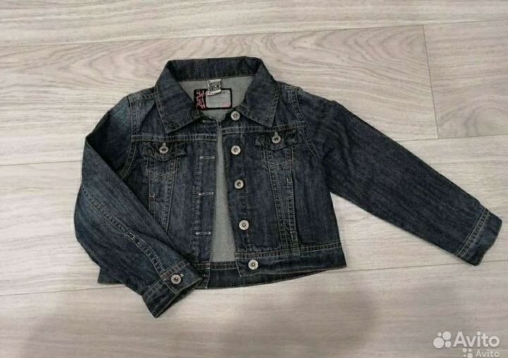 Джинсовая куртка, кофта размер 98-104