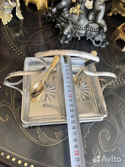 Антиквариат икорница масленка Франция модерн