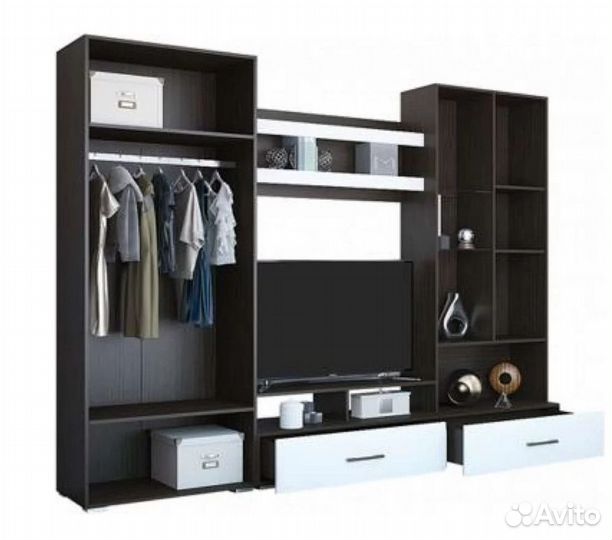 Стенка + 2 ств. шкаф