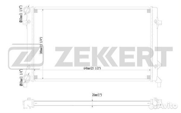 Радиатор охлажд Audi A3 2 Octavia Golf Passat 05