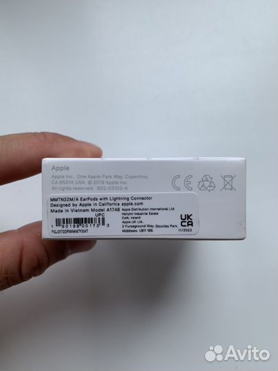 Apple earpods a1748 проводные наушники