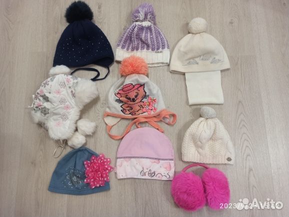 Шапочки детские осень, зима отдам бесплатно