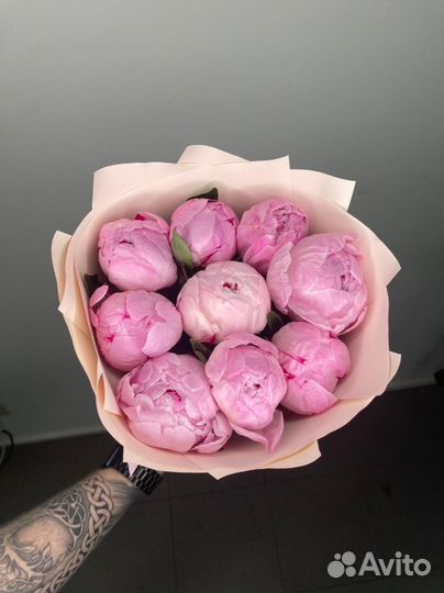 Цветы пионы букет