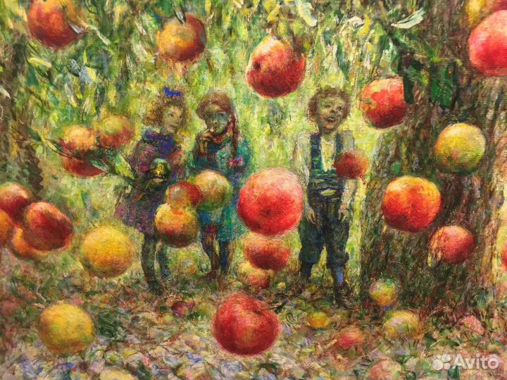 Картина маслом, Яблочный спас, 2012, 80х100