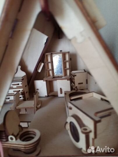 Детский деревянный домик для кукол