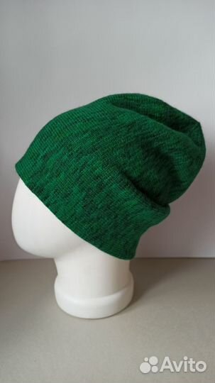 Шапка двойная зеленая