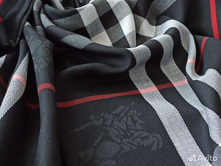 Палантин Шарф Кашемир Burberry чёрный новый