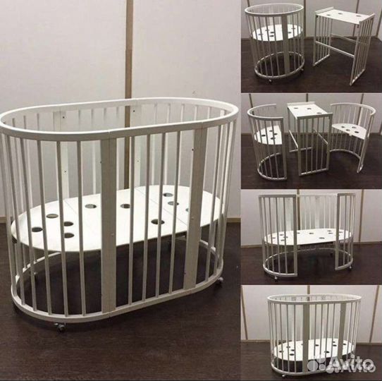 Детская кроватка круг-овал трансформер