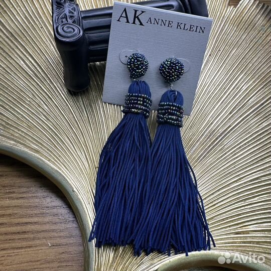 Серьги Anne Klein длинные кисточки