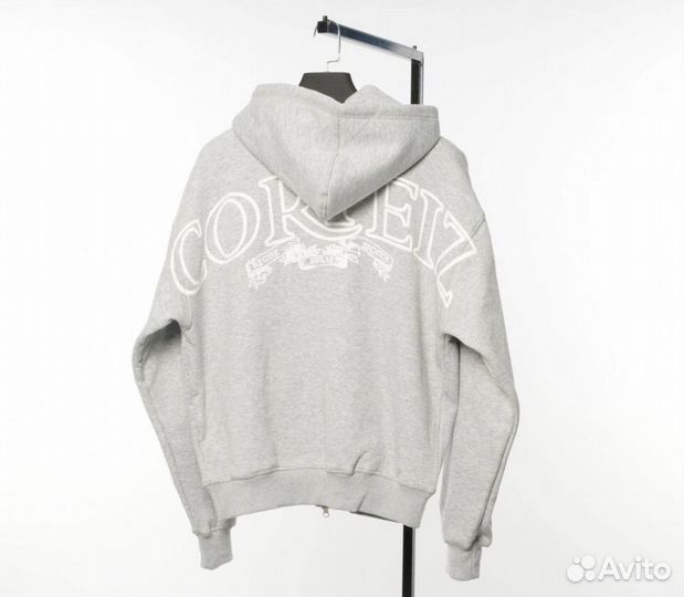 Зип худи corteiz серый классик