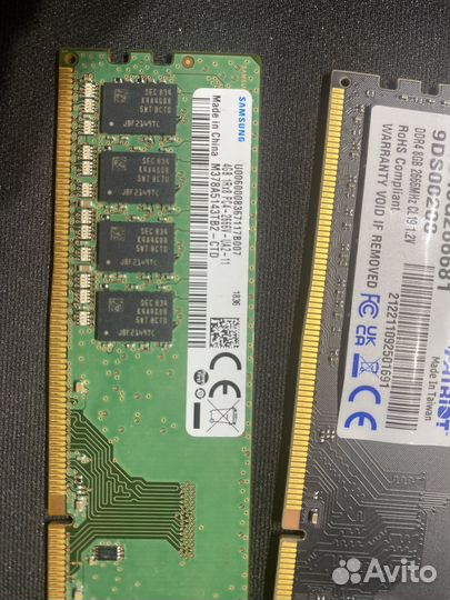 Оперативная память ddr4 8gb 2666 и 4gb 2666