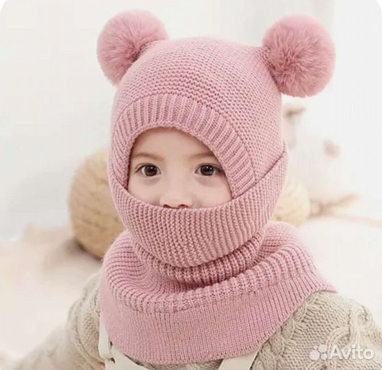 Шапка зимняя и варежки