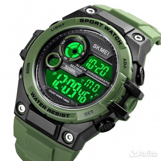 Тактические часы Олива Водозащита 100м