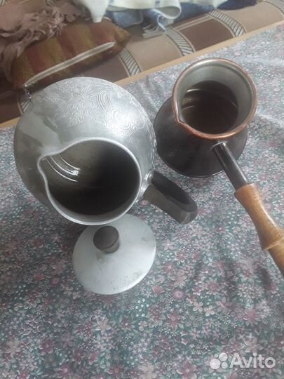 Турка медная и аллюминевый кофейник СССР