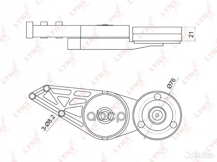 Натяжитель с роликом приводного ремня PT-3002 L