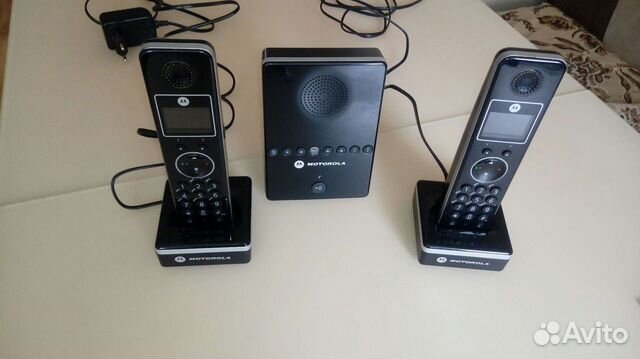 Домашний телефон с двумя трубками, базой, а/о