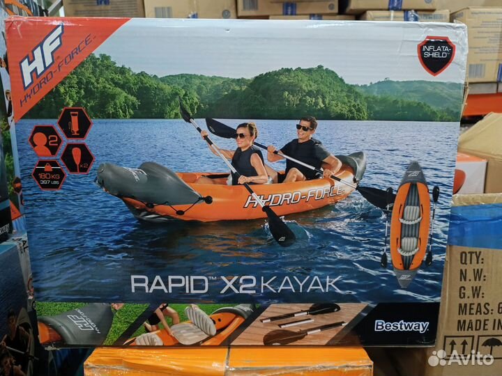 Каяк надувной двухместный rapid