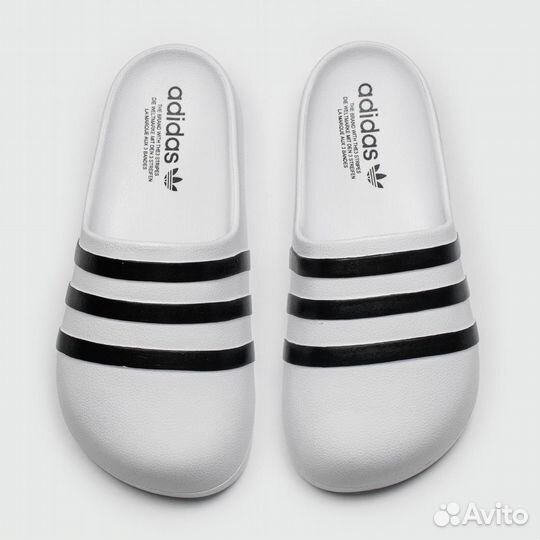 Шлёпки Adidas adifom Slide White Black