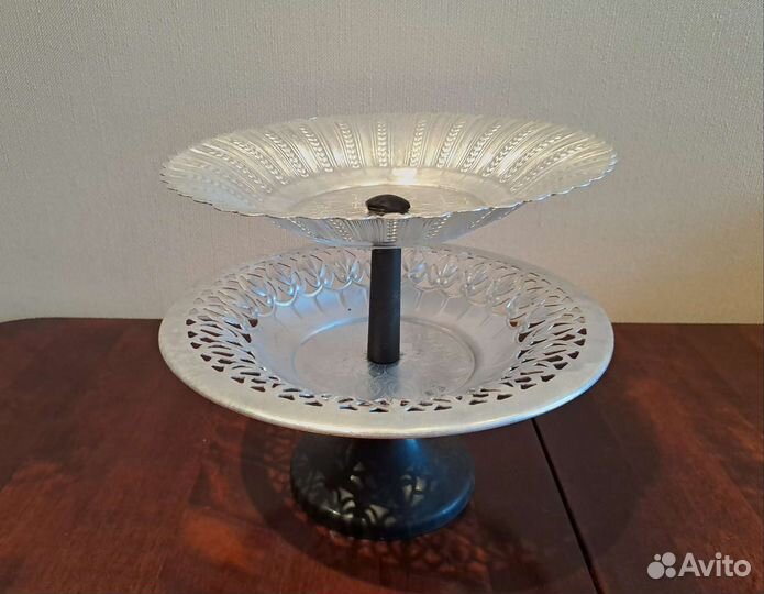 Ваза для фруктов на ножке СССР конфетница хлебница