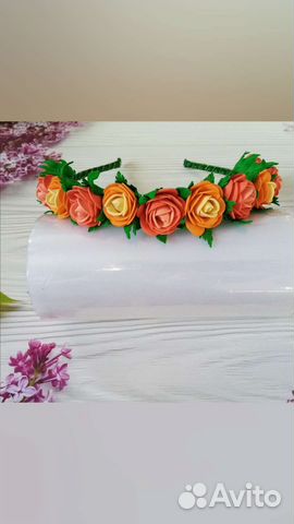 Ободок с цветами для девочек