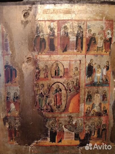 Старинная икона Праздников
