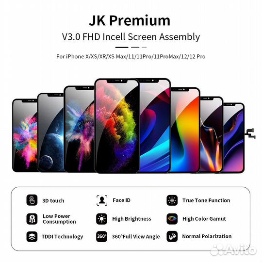 Дисплеи на iPhone X/XS/XR/11/11pro/12pro/13/14